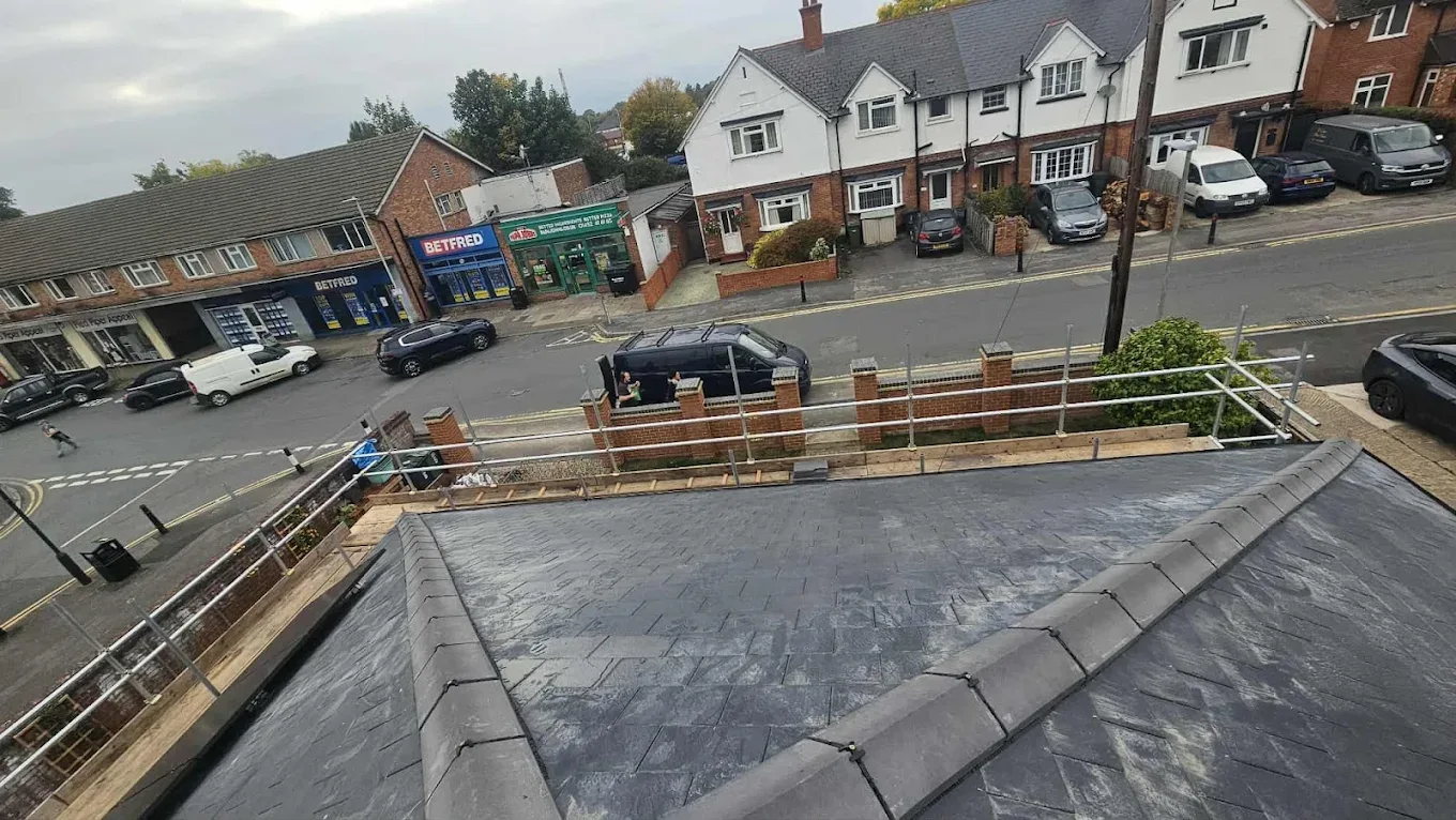 Slate roof, detail view